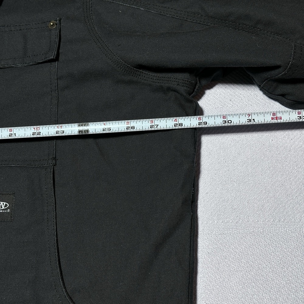 Rugged Wear RW Canvas Work Jacket Mens XL Black Fleece Lined 3M Insulated Hooded - Picture 9 of 13